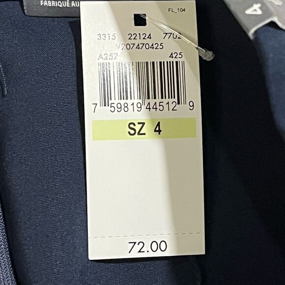 Brand New Van Heusen Women's Size 4 Stretch Navy Blue A‎ Line Skirt $72 - Picture 5 of 10